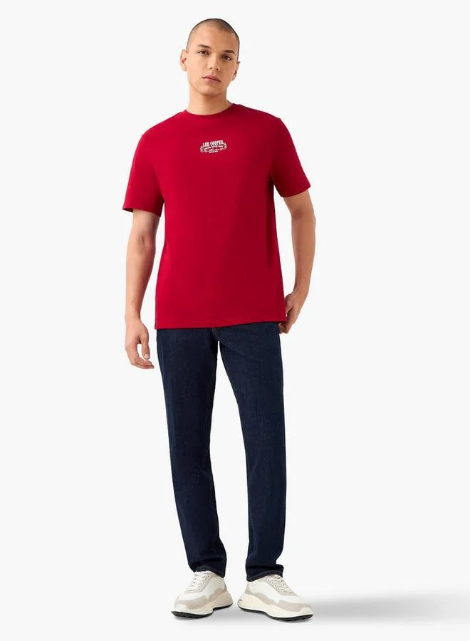 لي كوبر تي شيرت لي كوبر بياقة دائرية وشعار