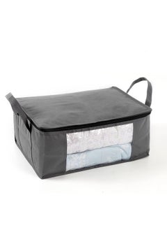 DUNISO Closet organizer, sportswear storage container, sturdy zippered transparent window, set of 3, gray, 3 pieces  - Image 5