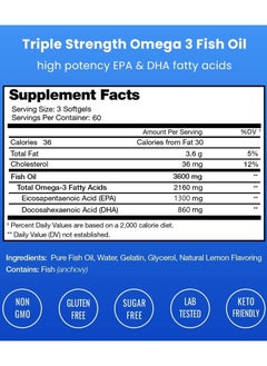 Omega 3 Fish Oil, EPA 1300mg | DHA 860 mg - 180 Softgels - pzsku/Z4EEF05E1ABC7AECB8663Z/45/_/1737619377/a665b655-2cf1-4698-ac2f-7f72a557ee5a