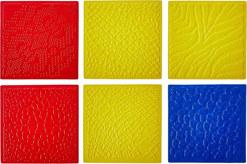 Roylco R5817 7x7-Inch Animal Skins Rubbing Plates - 6-Pack for Creative Art Projects