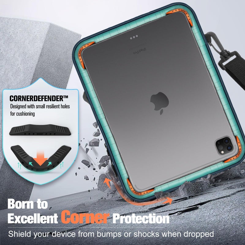 MoKo 9-11 Inch 360Â° Protective Tablet Sleeve Bag, Fits iPad Air M3 11, 5/4th 10.9, iPad A16 10/9/8/7th 10.2, iPadPro 11 Inch, Tab S8/S9 11, Multifunctional Bag with Shoulder and Headphone Port, Black - Image 3