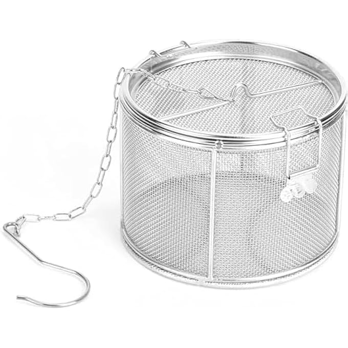 NALACAL Spice Seasoning Strainer Large Capacity Stainless Steel Extra Fine Mesh Tea Ball Tea Infuser Strainer With Extended Chain Hook For Brew Loose Leaf Tea And Spices  Seasonings 552 X 394 Inch - Image 2