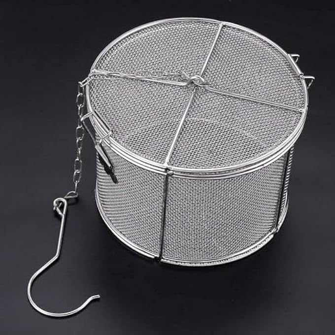 NALACAL Spice Seasoning Strainer Large Capacity Stainless Steel Extra Fine Mesh Tea Ball Tea Infuser Strainer With Extended Chain Hook For Brew Loose Leaf Tea And Spices  Seasonings 552 X 394 Inch - Image 4