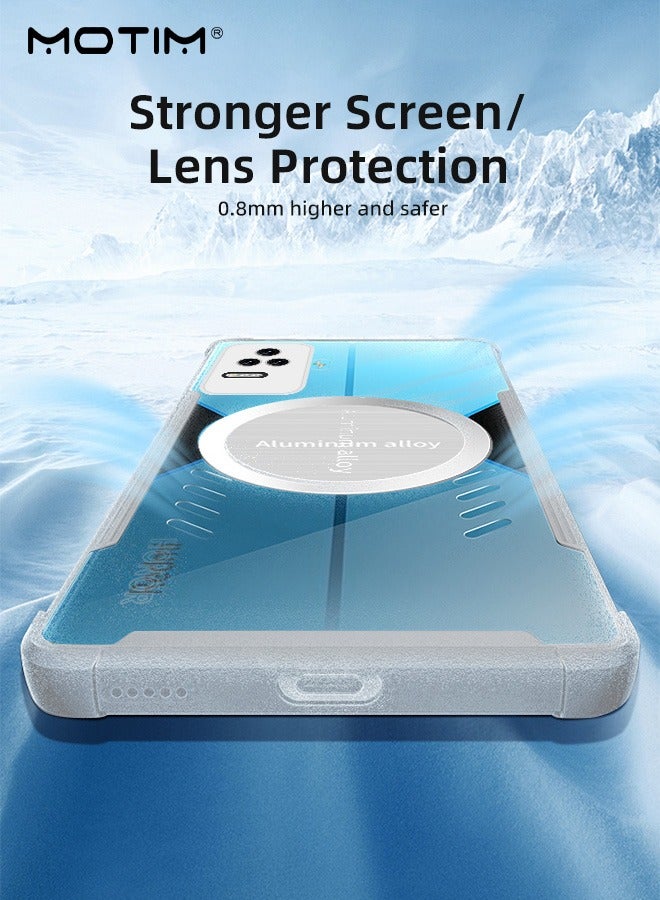 Motim Magnetic Case for Redmi K50/K50 Pro, Heat Dissipation Phone Case, TPU Bumper Aluminum Alloy Cooling Cover, Hybrid Transparent PC Back - Image 5