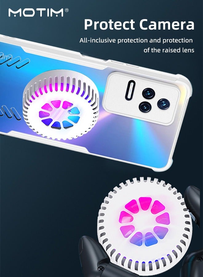 Motim Magnetic Case for Redmi K50/K50 Pro, Heat Dissipation Phone Case, TPU Bumper Aluminum Alloy Cooling Cover, Hybrid Transparent PC Back - Image 3