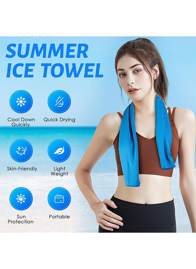 Depend 4 Packs Cooling Towel, Fitness Towel, Quick Dry Sports Towel For Yoga Fitness Golf Tennis Camping Games Gym Sport Running Workout Camping Climb (30x100cm)  - Image 2