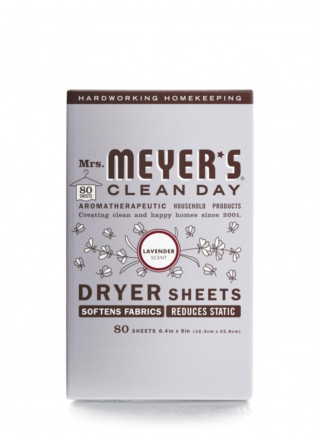 Mrs. Meyer's Clean Day Mrs. Meyer's Dryer Sheets, Fabric Softener, Reduces Static, Infused with Essential Oils, Lavender, 80 Count - Image 2