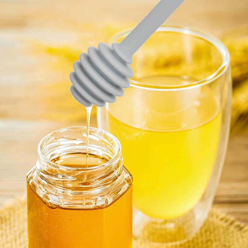 Capiant 2 PACK Syrup Dipper Honey Dipper Stick Silicone, Long Handle Syrup Dipper Stick, Honey Mixing Stirrer Spoon, Honey Wand for Honey Jar Dispense Drizzle Honey, and Wedding Party Favors Gift - Image 3