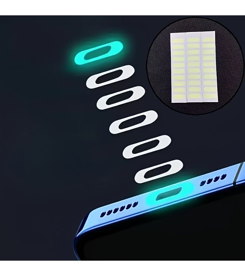 20pcs Glow In The Dark TPU Charging Port Protector For iPhone Anti Scratch - Image 3