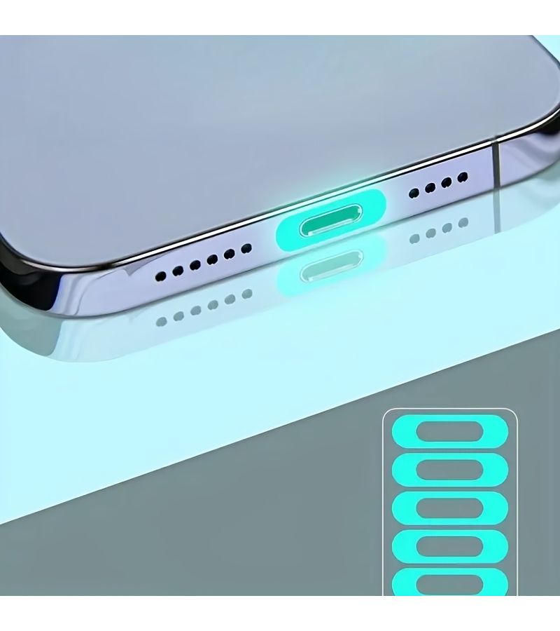 20pcs Glow In The Dark TPU Charging Port Protector For iPhone Anti Scratch - Image 4
