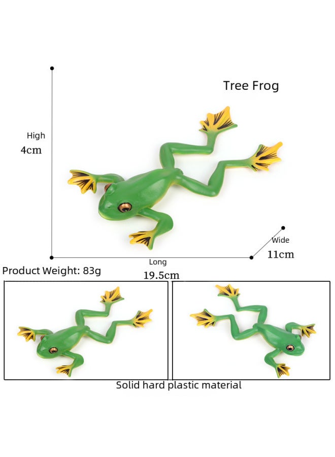 Children's Cognitive Simulation Solid Animal Model Frog Bullfrog Tree Frog Bullfrog Horn Frog Frog Frog Toad Toy Ornaments-Color:BY8057 Caterpillar  - Image 5