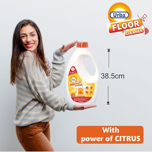 URBA Disinfectant Surface & Floor Cleaner Liquid, Orange| Suitable for All Floor Cleaner Mops | Kills 99.9% Germs (5 litre) - Image 2