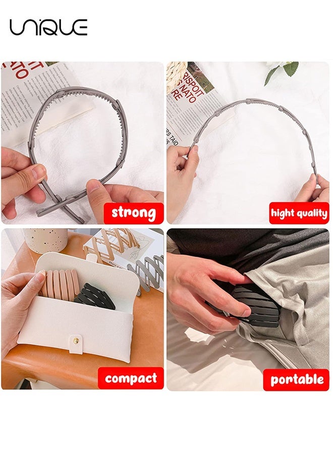 Unique 5PCS Folding Hair Band – Foldable Anti-Slip Headband, Lightweight Durable Compact, Secure Comfy Fit, Y2K Fashion - for Washing Makeup Travel Outdoor Fashion Hair Accessories - Unisex - Image 4