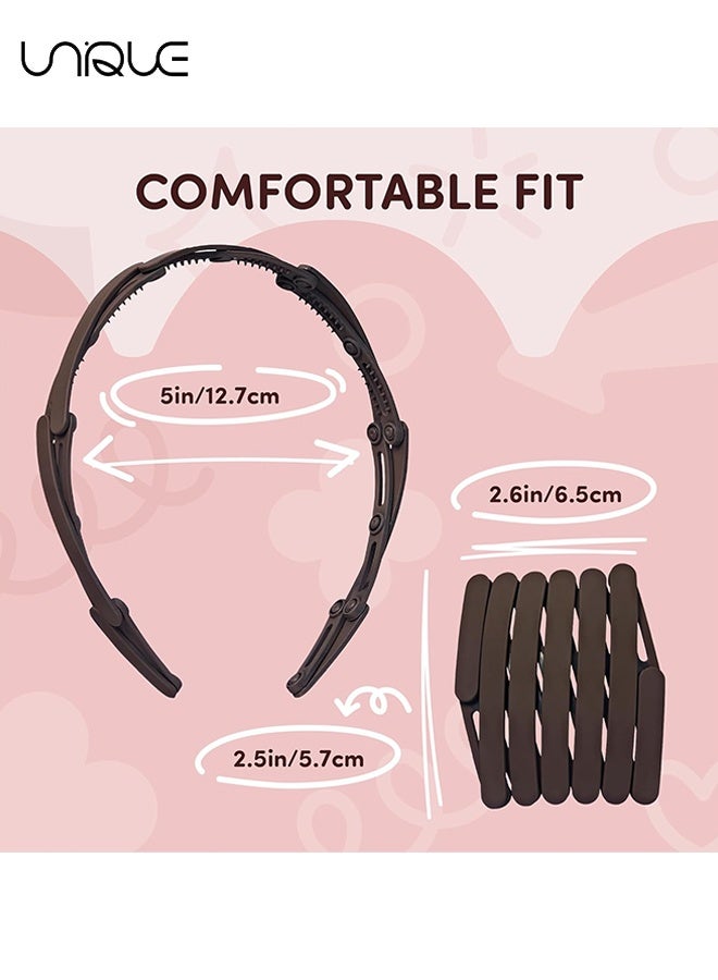 Unique 5PCS Folding Hair Band – Foldable Anti-Slip Headband, Lightweight Durable Compact, Secure Comfy Fit, Y2K Fashion - for Washing Makeup Travel Outdoor Fashion Hair Accessories - Unisex - Image 2