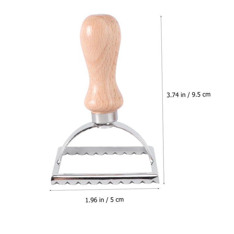 3Pcs Biscuit Cutters With Wooden Handles Large Round Square Shapes For Baking - Image 4
