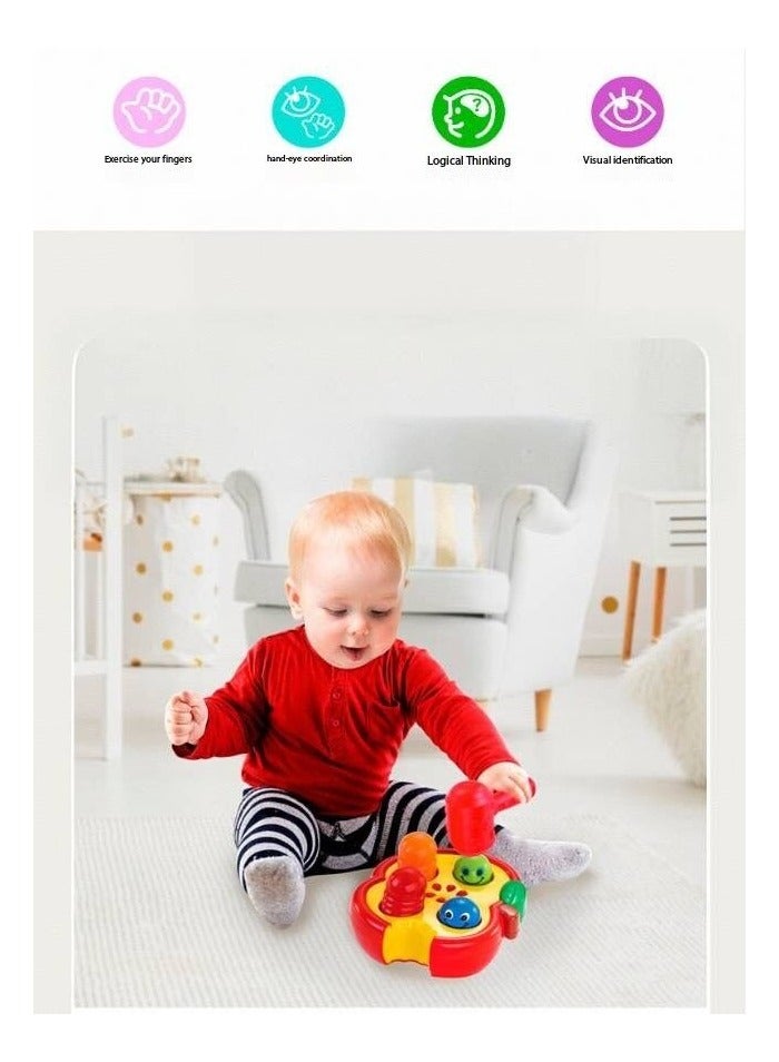 Happy Cherry Whack A Mole Play Percussion Toys Preschool Toddler Toy, Assorted - Image 4