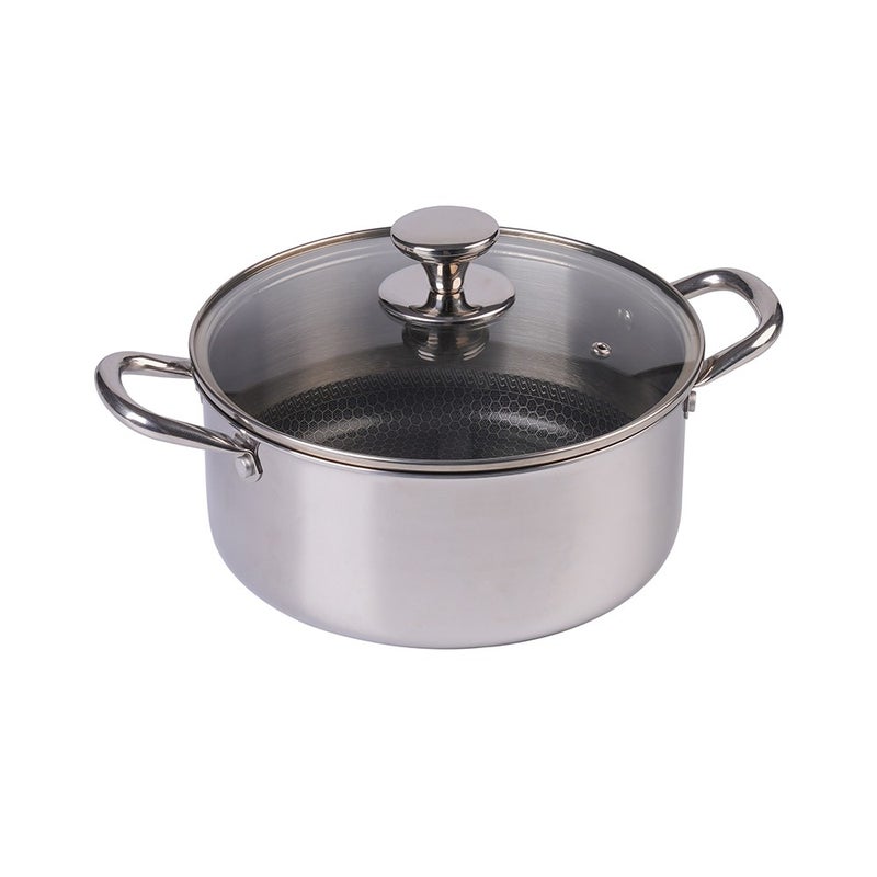 Baker's Secret طاجن بيكرز سيكريت 24 سم ثلاثي الطبقات غير لاصق مع غطاء - أدوات طهي متعددة الاستخدامات للطبخ البطيء والتسبيك والتشويح - Image 1