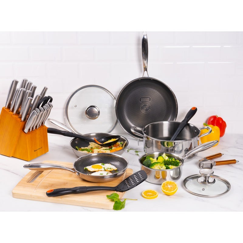 Baker's Secret طاجن بيكرز سيكريت 24 سم ثلاثي الطبقات غير لاصق مع غطاء - أدوات طهي متعددة الاستخدامات للطبخ البطيء والتسبيك والتشويح - Image 3