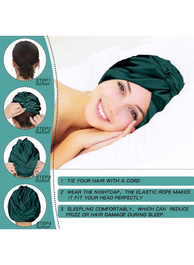 3 Pieces Silk Hair Wrap for Sleeping Women Bonnet Silk Sleeping Bonnet Elastic Hair Care Sleep Cap for Natural Curly Hair (Green) - pzsku/Z4EEF6E38FB0E00179C49Z/45/_/1691422336/cf8e1196-5ba8-4af9-a891-d9d98165c23d