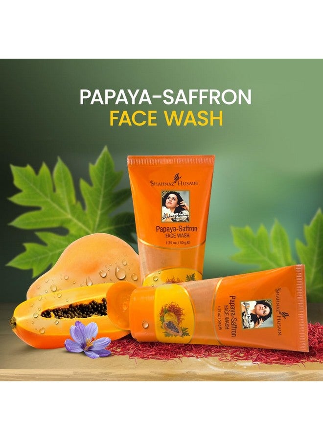 Shahnaz Husain Papaya-Saffron Face Wash |50g. (Pack of 2) - Image 4
