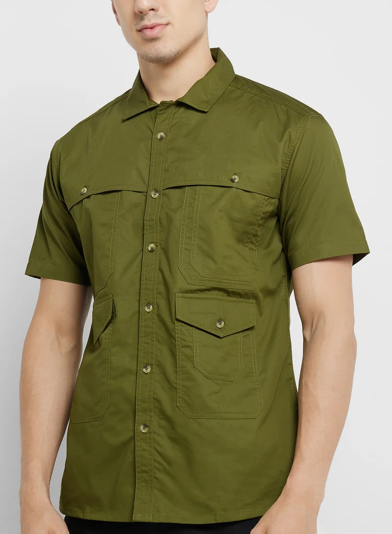 Seventy Five Pocket Detailed Short Sleeve Relaxed Fit Shirt