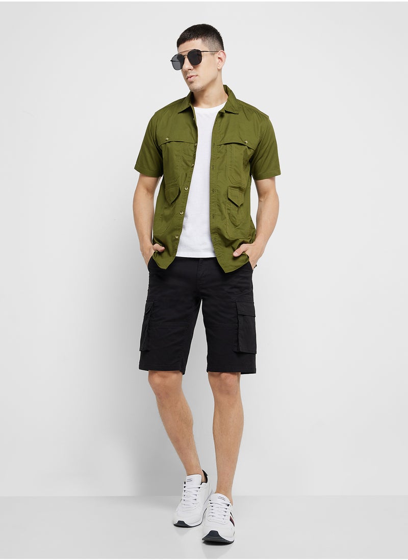 Seventy Five Pocket Detailed Short Sleeve Relaxed Fit Shirt  - Image 4