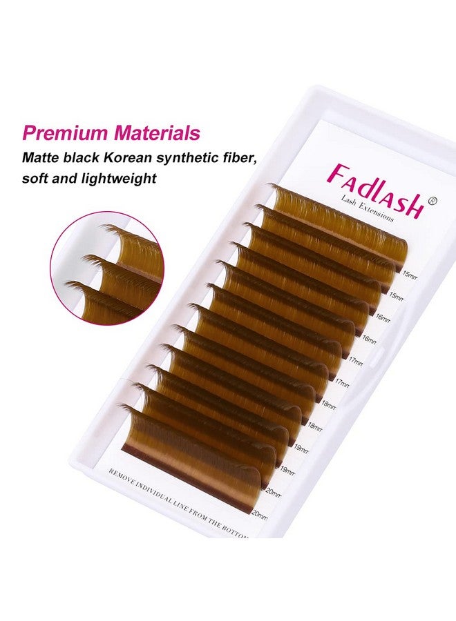 FADLASH easy fan Volume Lashes,Curl Volume Lash Extensions 8-14mm Mixed Tray Brown Color Blooming Eyelash Extension Volume (Blond 0.07-D, 8-14mm) - Image 4