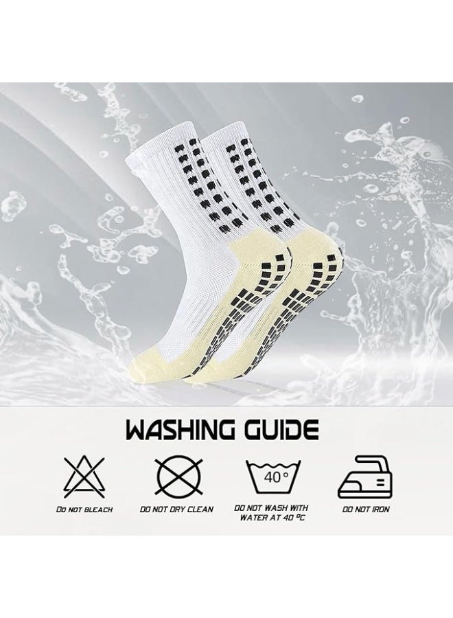 Showday Soccer Shin Guards for Men Soccer Socks Football Calf Shin Pads Mens Grip Soccer Socks Shin Sleeves Socks for Soccer Football 3pair Set - Image 5