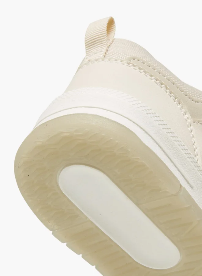 Lee Cooper Boys' Panelled Sneakers with Hook and Loop Closure