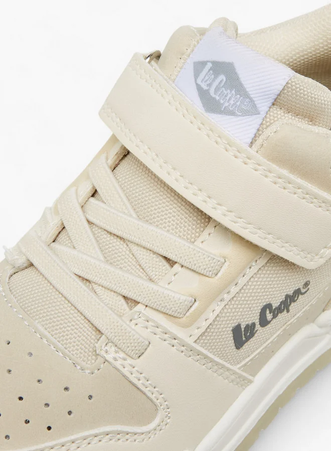 Lee Cooper Boys' Panelled Sneakers with Hook and Loop Closure