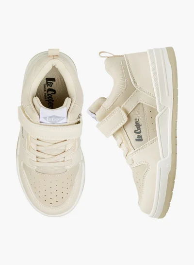 Lee Cooper Boys' Panelled Sneakers with Hook and Loop Closure