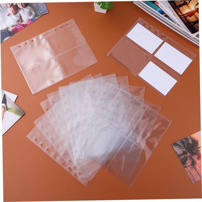 50pcs Clear Trading Card Sleeves Binder Pages For Photos Display - Image 5