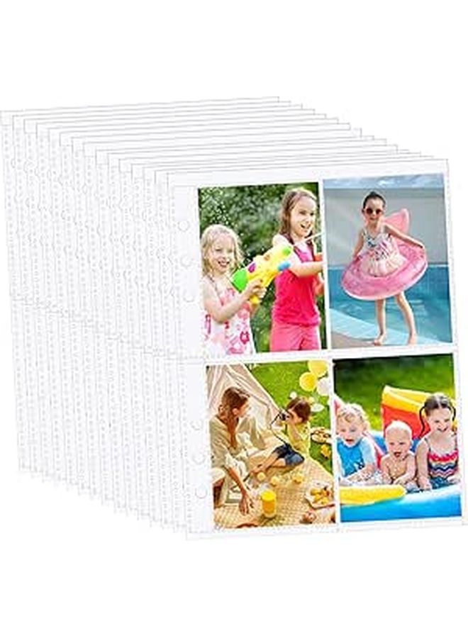 50pcs Clear Trading Card Sleeves Binder Pages For Photos Display - Image 1