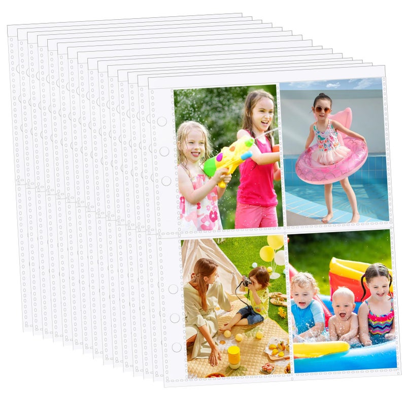 50pcs Clear Trading Card Sleeves Binder Pages For Photos Display - Image 2