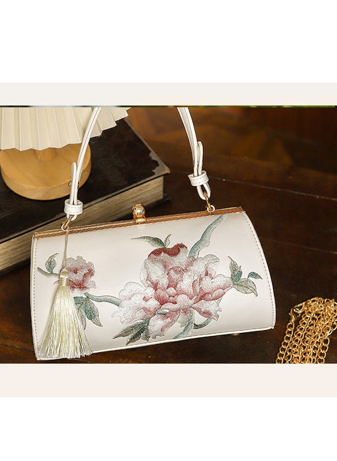 Embroidered Tassel Bag, Chinese Banquet Style Handbag  - Image 5