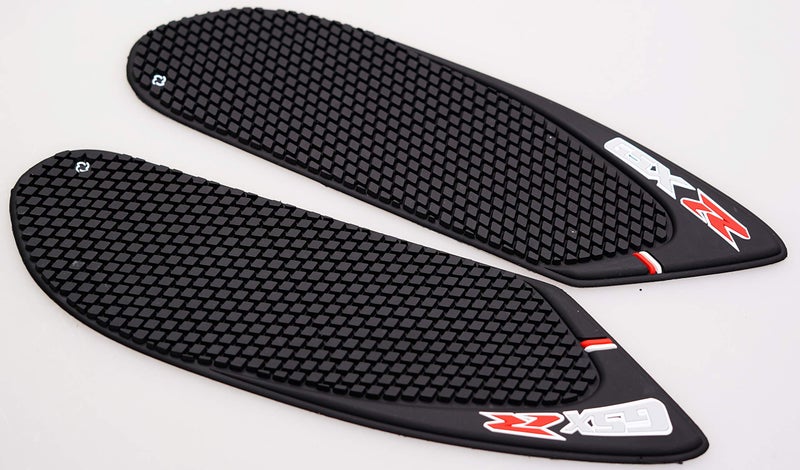 REVSOSTAR Motorcycle Tank Side Traction Pad, Anti Slip sticker ,Gas Tank Pad, Traction Side Fuel Knee Grip Decal for GSXR 600 750 ( 2006 2007) Black with Random Sticker - Image 2