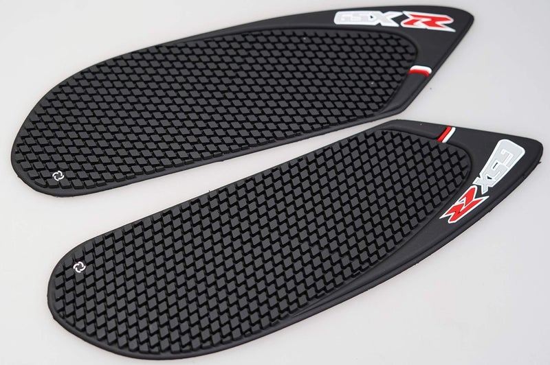 REVSOSTAR Motorcycle Tank Side Traction Pad, Anti Slip sticker ,Gas Tank Pad, Traction Side Fuel Knee Grip Decal for GSXR 600 750 ( 2006 2007) Black with Random Sticker - Image 3