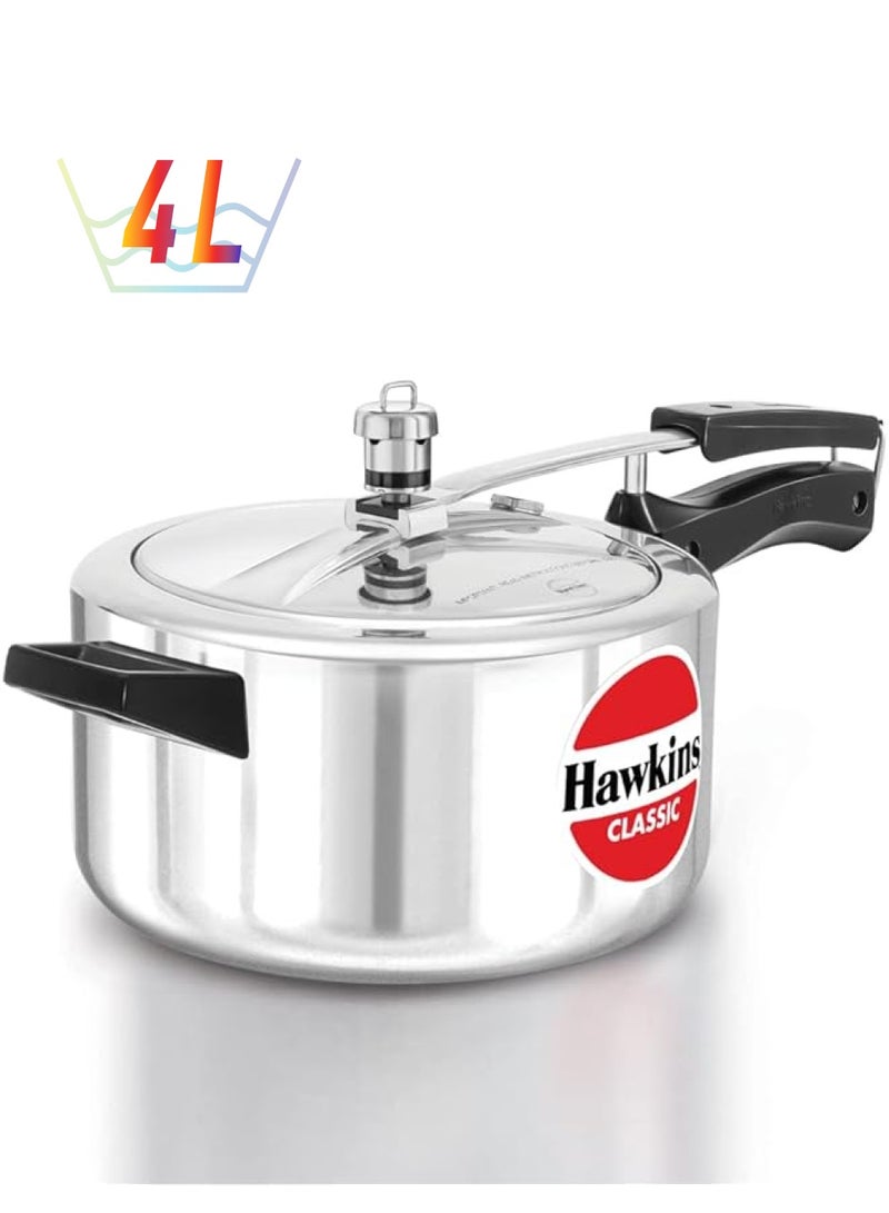 هوكينز قدر ضغط ألمنيوم كلاسيك 4 لتر فضي - Image 1