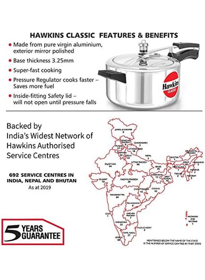 هوكينز قدر ضغط ألمنيوم كلاسيك 4 لتر فضي - Image 3