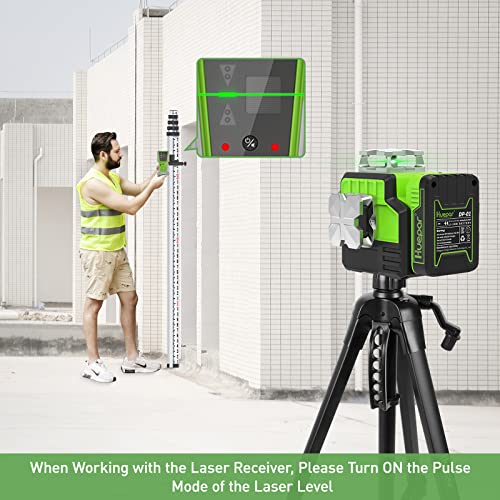 Huepar LR-8RG Laser Receiver, Compatible with All Huepar and Pro Laser Levels with Pulse Mode, ±1/17 In, Up to 200Ft, Green & Red Beams Laser Detector, Two-Sided LED Prompt, Magnet, Clamp Included - Image 3