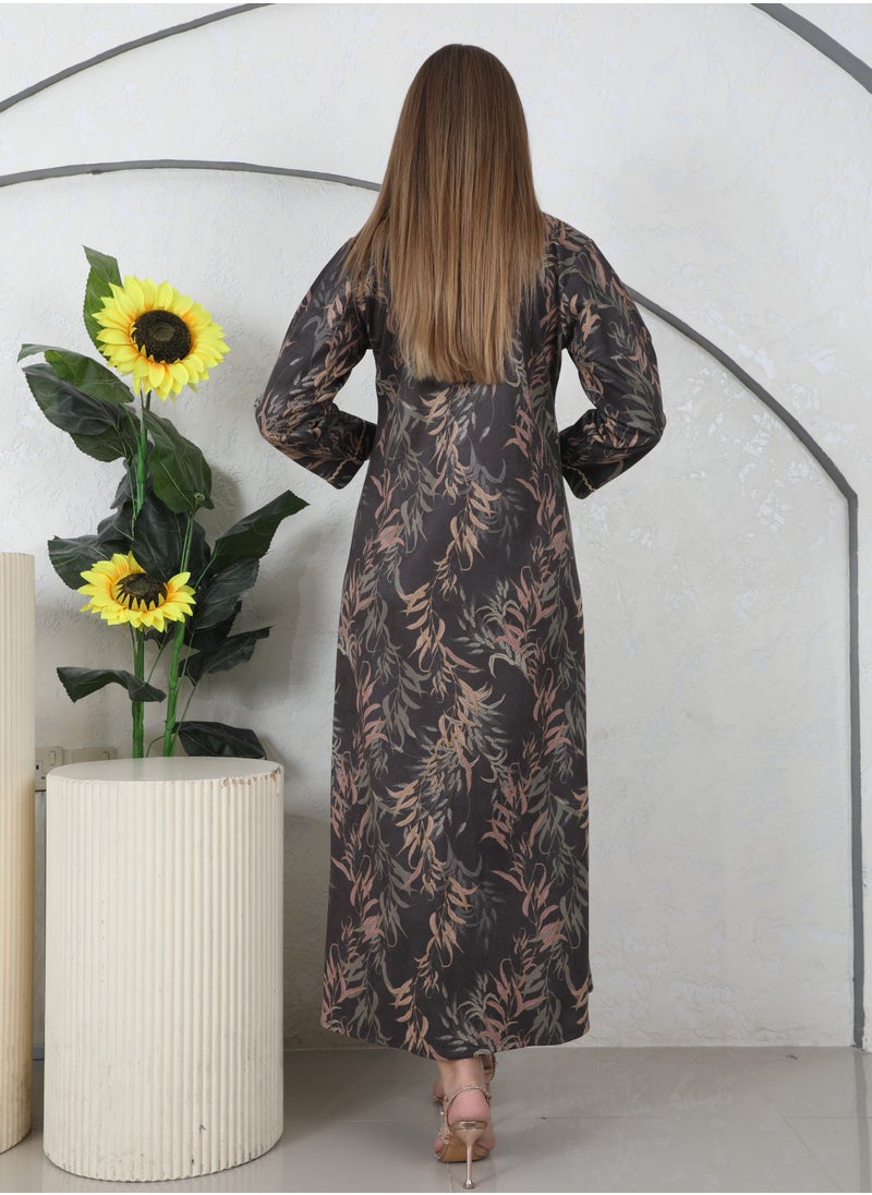 Bint Al Bilad - Bint al Bilad Ready-to-Wear Winter Jalabiya - Elegant Shamwa Design | Comfortable Casual winter jalabiya for Daily Wear - Image 1
