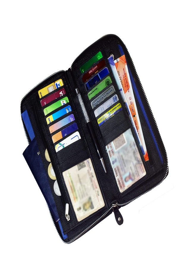 ABYS محفظة جواز سفر للجنسين من الجلد الطبيعي من ABYS مزودة بتقنية الحماية من تقنية RFID (أسود_8121ABIA23) - Image 5