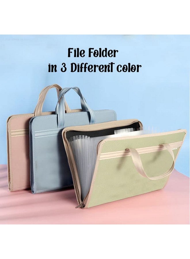 فنبلاست مجلد ملفات فن بلاست بورتفوليو مقاس A3 مزود بسحاب - مجلد ملفات يحتوي على 12 جيبًا، حقيبة تخزين ملفات احترافية كبيرة الحجم، حقيبة تنظيم ملفات للسفر، حامل ملفات للفنانين/الشهادات (أخضر) - Image 4