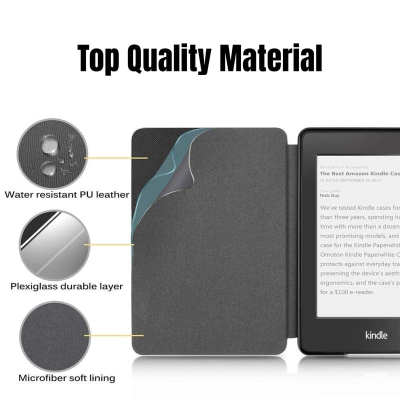 Moca Case for Kindle Paperwhite 12th Gen 7" (2024) & Kindle Colorsoft 7" (2025), Slim PU Leather Cover with Auto Wake/Sleep, Magnetic Closure, Lightweight (College) - Image 4