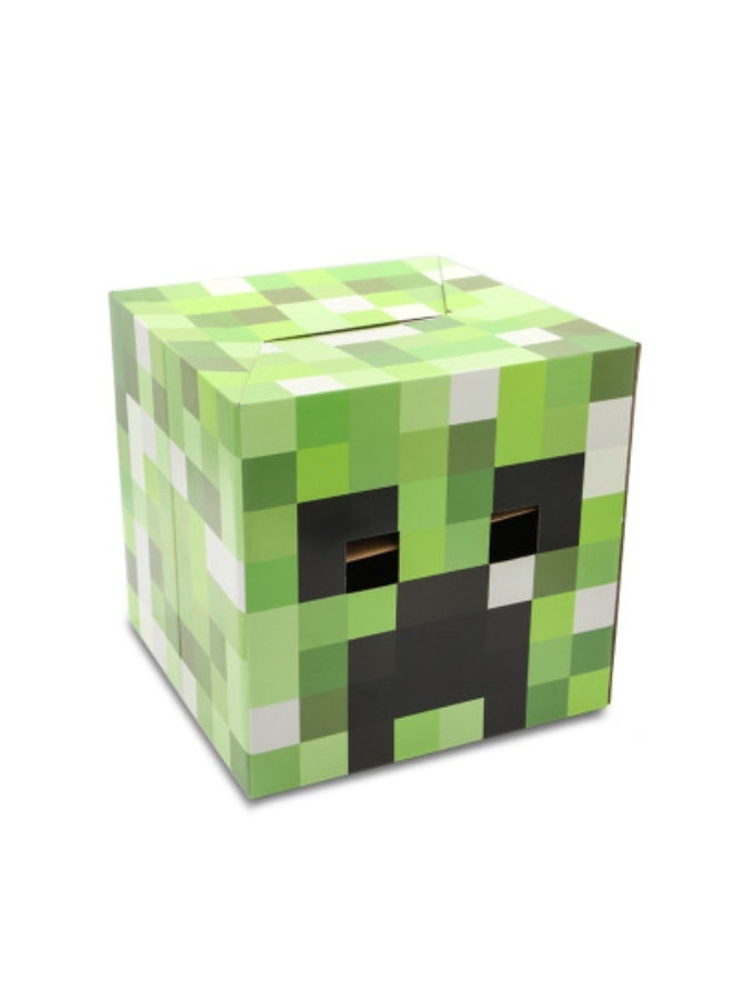Minecraft  Creeper head paper box, Carton headgear, Toy Accessories performance decoration performance props - Image 2