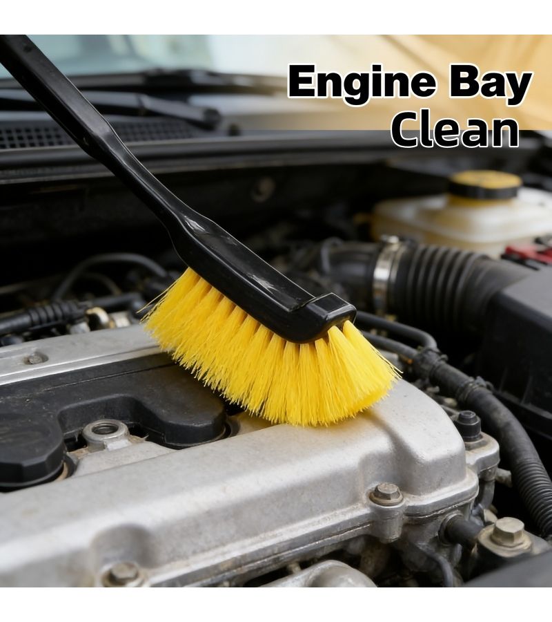 3pc Multi Functional Car Cleaning Brush Set Soft Bristles Extended Handle Tire Rim Dust - Image 5