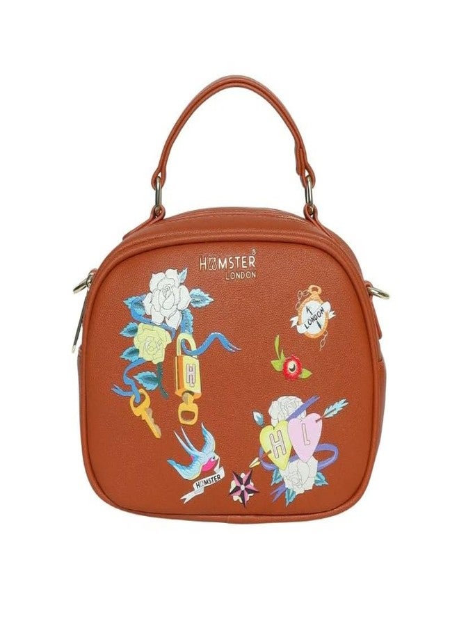 HAMSTER London Millionaire Victoria Handbag With Sling - Camel - Image 1