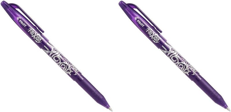 Pilot Frixion Erasable Roller Ball Pen, 0.7 mm Tip Size, Violet (Pack of 2) - Image 1