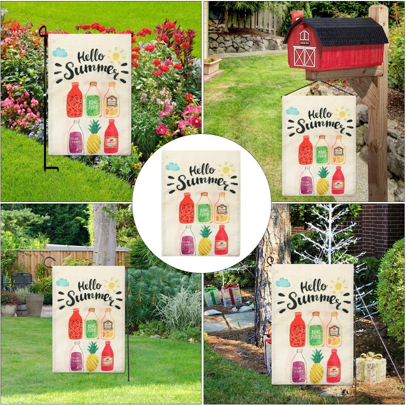 Sublimation Yard Flags Garden Flag Summer Party Decoration Linen Material 1Pc - Image 3