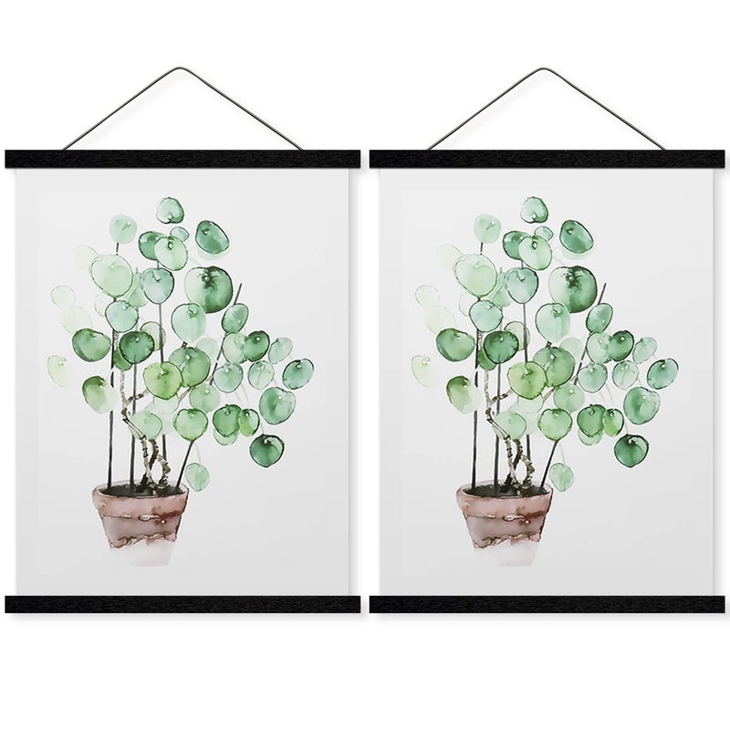 Magnetic Poster Hanger Wooden Poster Hangers 17 Inch Extra Strong Magnets Quick Assembly and Easy Use Wood Poster Hanger for Wall Art Pictures Prints Maps Canvas 17x24 17x22 17x11 Black